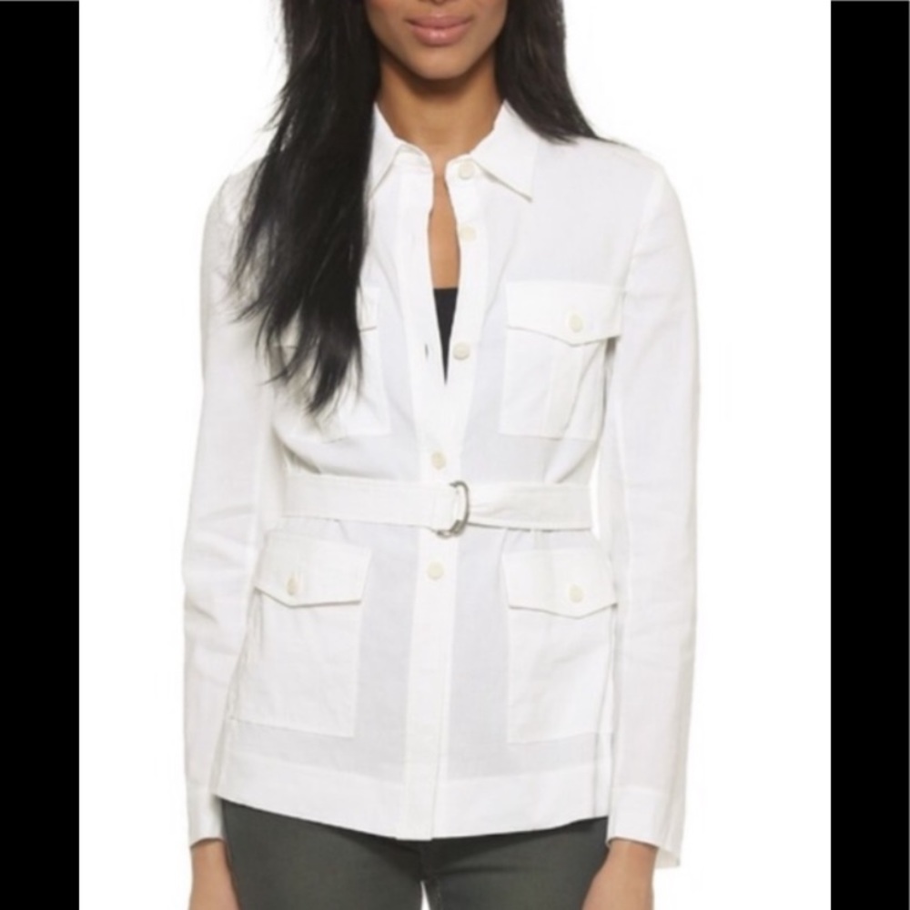 THEORY lorem belted jacket